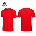 Toptan ucuz boşluklar kırmızı tişört özel logo